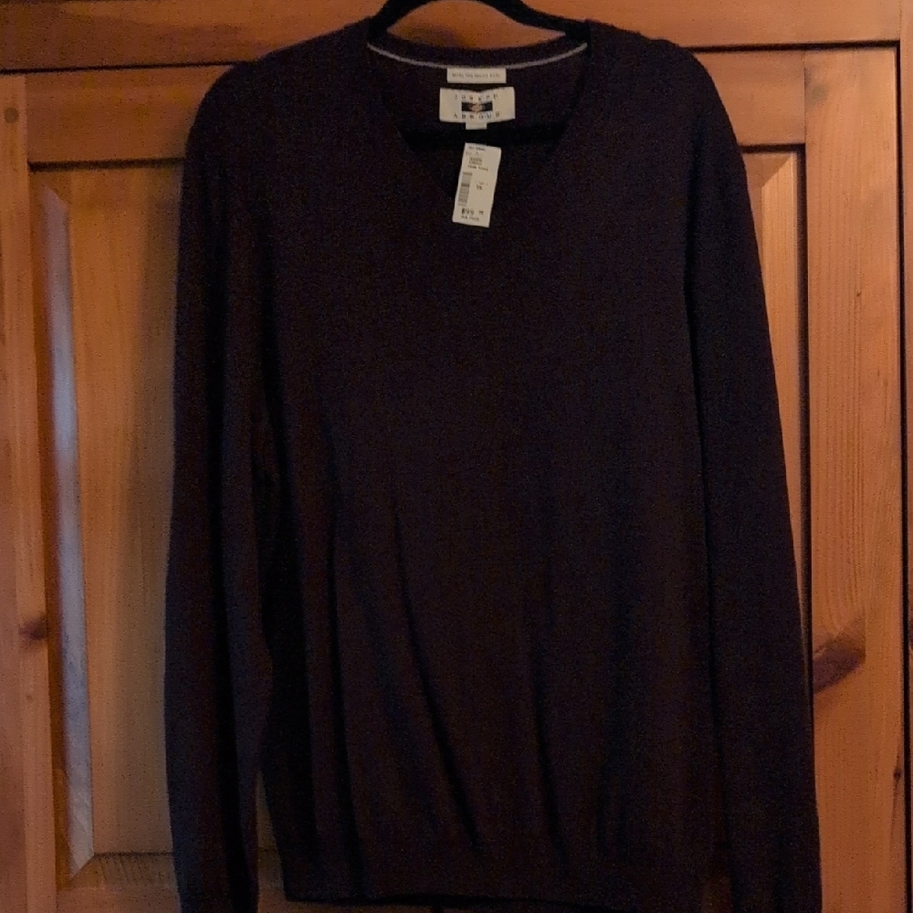 Joseph Abboud Men's V-Neck Sweater in Burgundy